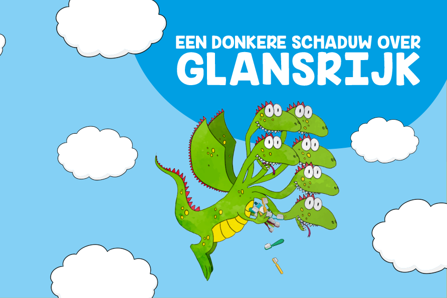 coverafbeelding van het sprookje: een donkere schaduw over Glansrijk