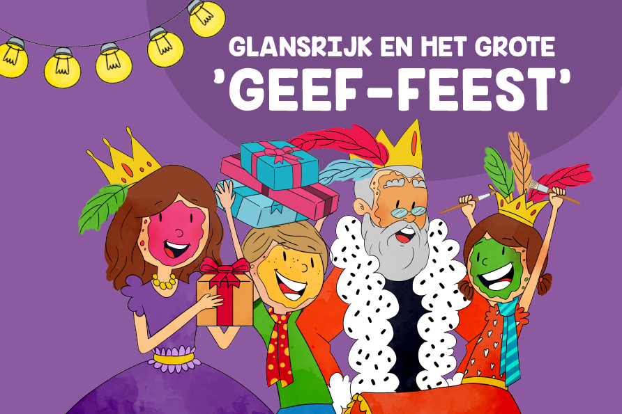 coverafbeelding van het sprookje: Glansrijk en het grote 'geef-feest'